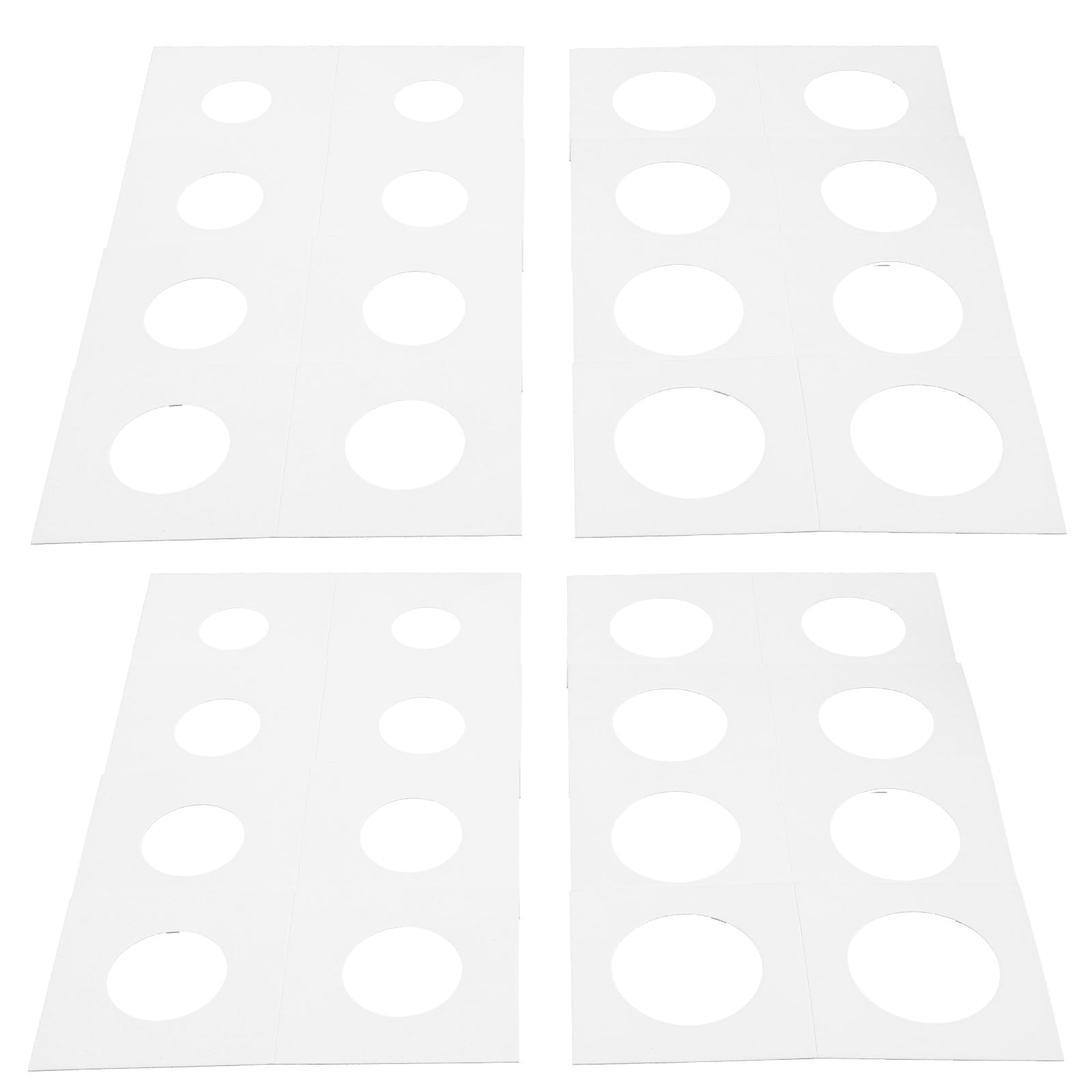 Toyvian Monete di Rame da 17,5mm a 31,5mm Dimensioni Adatte per Collezionisti Porta Monete in Carta Bianca 400 Pezzi Protezione e Conservazione
