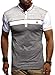Produktbild Leif Nelson Herren Sommer T-Shirt Polo Kragen Slim Fit Baumwolle-Anteil Basic schwarzes Männer Poloshirts Longsleeve-Sweatshirt Kurzarm Weißes Kurzarmshirts lang LN1420 Weiss Medium