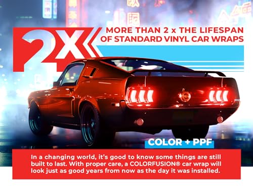 Image of ColorFusion PPF by VViViD, Gloss Evil Red Dry Apply PPF Vinyl Car Wrap Roll 20ft x 5ft