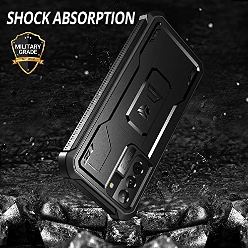 Dexnor for Samsung Galaxy S21 Case, [Built in Screen Protector and Kickstand] Heavy Duty Military Grade Protection Shockproof Protective Cover for Samsung Galaxy S21 5G, 6.2 inch Black by Dexnor - Image 7