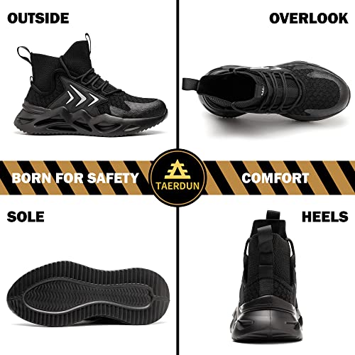 Image of Steel Toe Work Boots for Men Slip on Chelsea Boot with Kevlar Anti-Puncture Sole, ASTM F 2412-24, Men's Industrial & Construction Shoes, Non-Slip Safety Shoes
