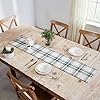 VHC Brands Christmas Decorations for Dining Room Kitchen Table Runner Harper Plaid Green White Runner Fringed 12×60