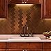 Aspect Peel and Stick Backsplash 3in x 6in Brushed Bronze Long Grain Metal Tile for Kitchen and Bathrooms (8-Pack)
