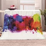Beydodo Manta Sofa Franela Manta Cama 180x220 Moderna,Patrón de Graffiti Cobija de Invierno Multicolor