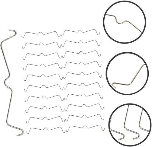 Miniatura 4 de DOITOOL 50 piezas de hebilla de fijación para tablero perforado, ganchos de acero inoxidable, ganchos de metal, soportes de metal, retenedores de
