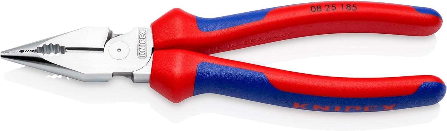 KNIPEX 08 25 185 Combination Pliers with Comfort Handles Chrome