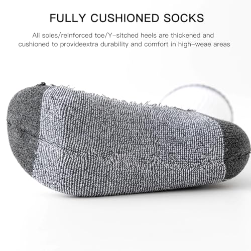 JOYNÉE 8 Pairs Mens Breathable Athletic Crew Socks Arch Support Cushioned Socks for Hiking Sports Running,Sock Size:10-133