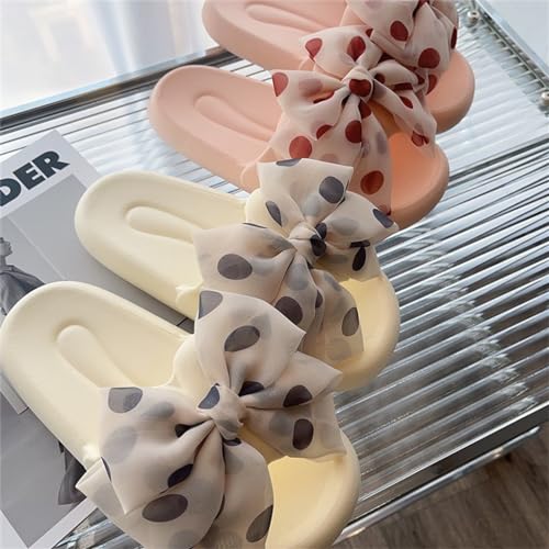 Bow shaped slippers for summer wear, fashionable, casual, non slip home slippers3