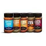 California Rancher - Monterey Seafood Seasoning and 4 Craft Bbq Rubs and Spices for Smoking, Gluten-