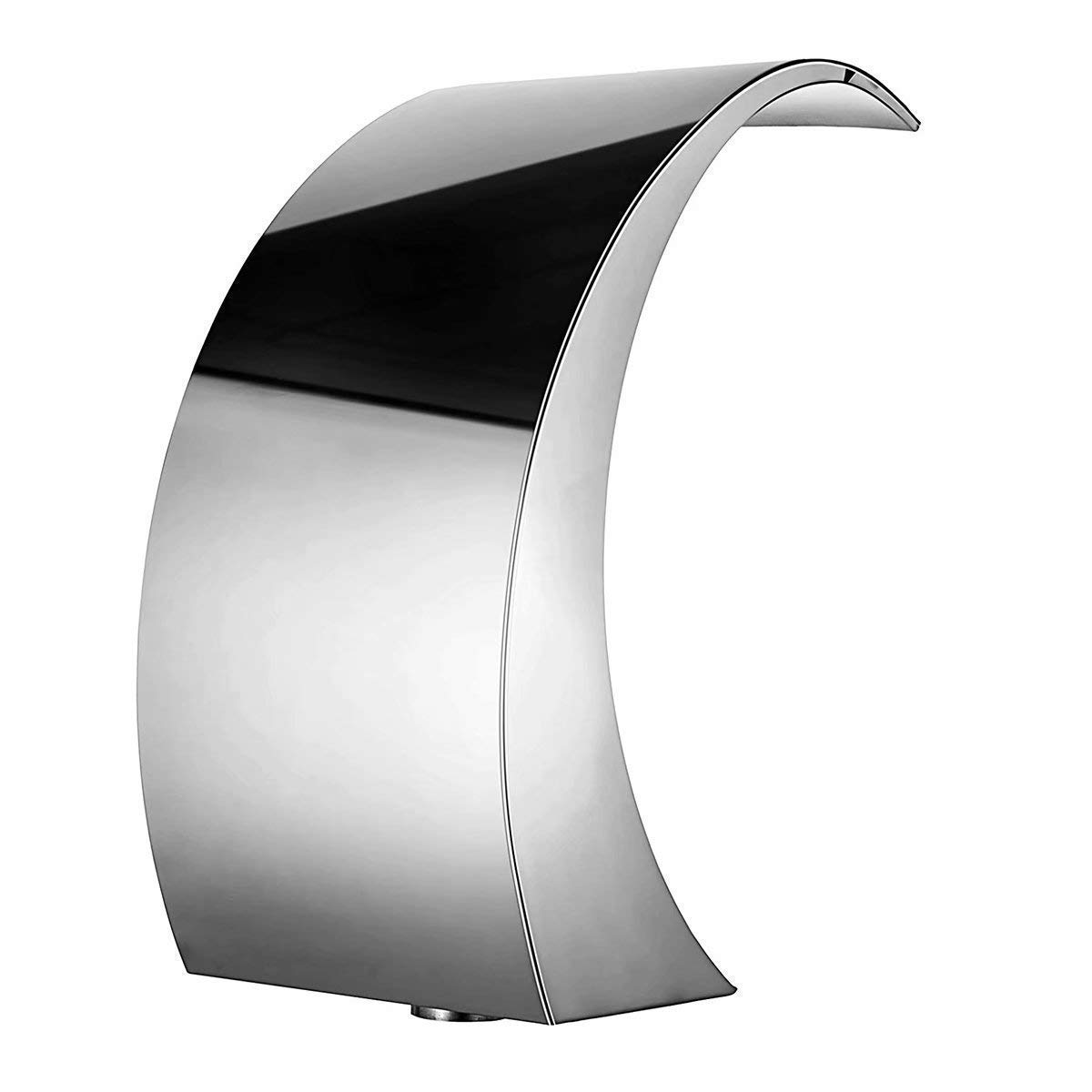 Fontaine Cascade pour piscines, élément décoratif extérieur en Acier Inoxydable, 40 x 20 cm, Effet Cascade pour piscines enterrées et bassins.