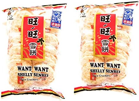 Want Want Shelly Senbei Rice Crackers 5.29 Oz (2 Pack)