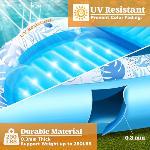 image for Sloosh Inflatable Tanning Pool Float Lounger, 70