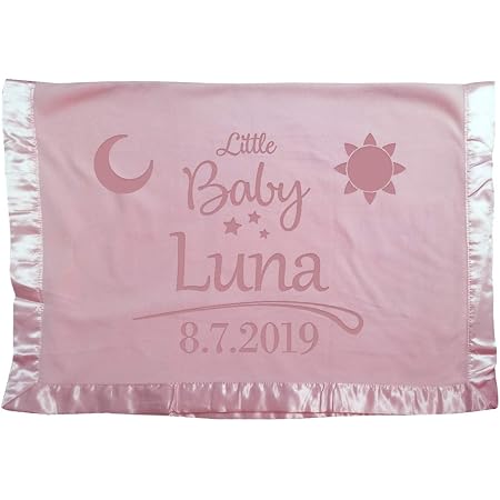 Amazon.com: Manta de forro polar personalizada 3D grabada con láser de 30.0  x 39.8 in con ribete de satén de 2.0 in para bebés, baby shower,  nacimiento, bautismo, revelación de género, Godh