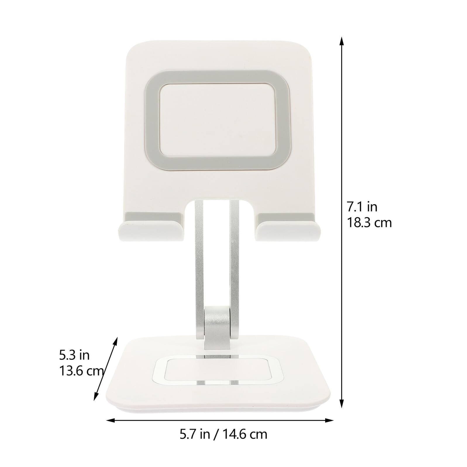 OUNONA Supporto Telefono Regolabile in Metallo per Scrivania Portatile e Pieghevole con Base Antiscivolo Supporto Cellulare per Casa Ufficio e Studio