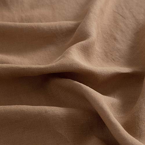 ATLINIA 100% Linen Duvet Cover Set, King Size, Washed 1 Linen Duvet Cover and 2 Linen Pillowcases, French Linen Bedding, Soft Breathable Comfort Bedding Set, Khaki Yellow - Thumbnail 7
