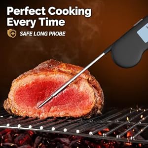 0.5 Sec Instant Read Meat Thermometer Digital for Outdoor Fryer, Black — photo 6 of 6