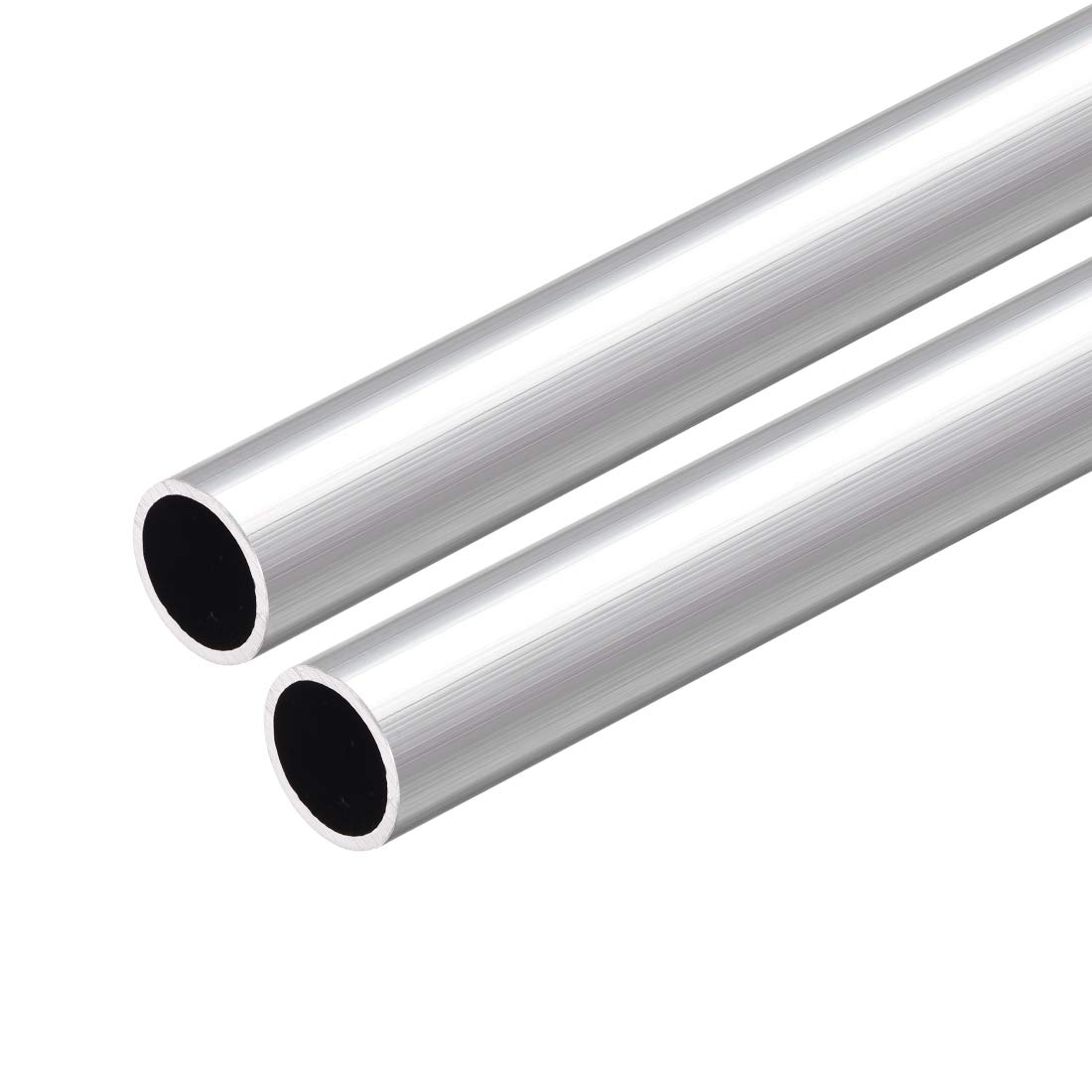 uxcell 6063 Aluminum Round Tube, 300mm Length 14mm OD 12mm Inner Dia Seamless Aluminum Straight Tubing 2 Pcs