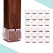 MelonBoat Chair Leg Floor Protectors with Felt Furniture Pads, Chair Glides Feet Caps, 24 Pack, Fit Square Length 1-1/4 to 1-3/8 Inch (3.2-3.6cm)