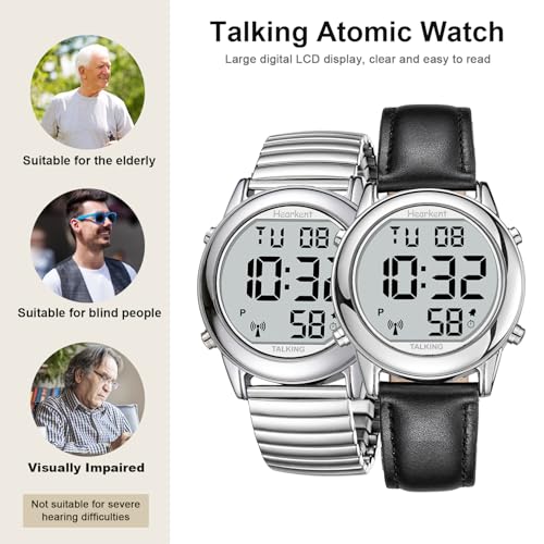 Montre parlante atomique malentendant - Heure auto et grands chiffres - 4