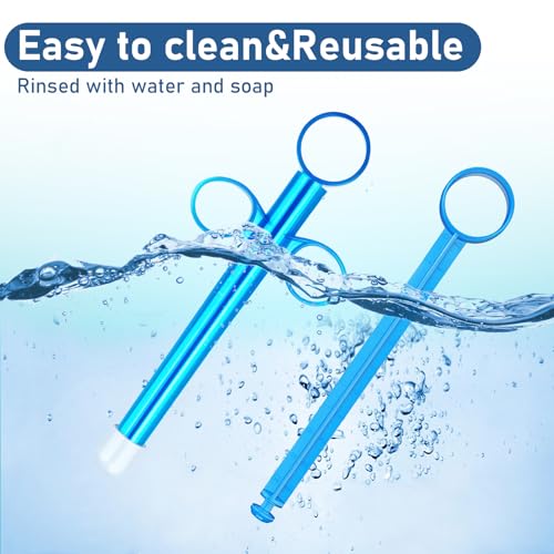 Image of 2 Pack Lube Applicator - Lube Shooter with Smooth Rounded Cap,Lube Applicator Reusable,Suitable for Men and Women Blue