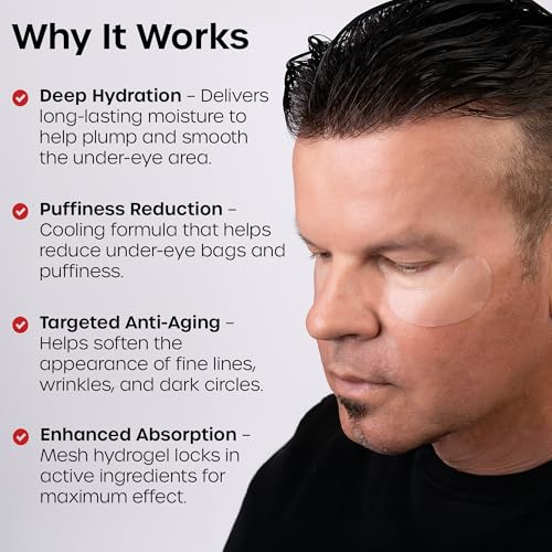 Patchs hydrogel yeux homme The Man Mesh x6 anti-cernes - 4