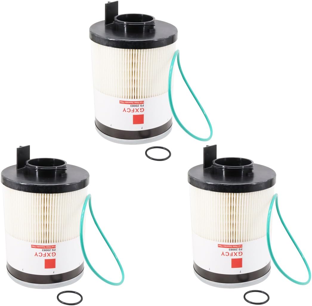FS20083 Fuel Water Separator Filter Replace A0000905051 A48507 PF46145 Compatible with ISX DD13 DD15 DD16 Detroit Diesel Engine (Pack of 3)