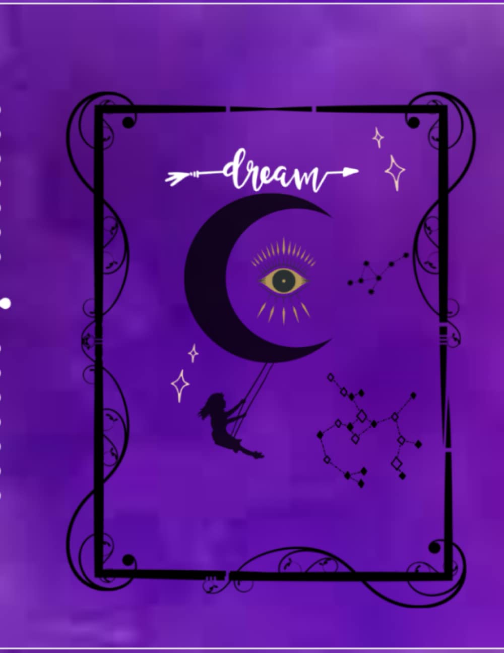Dream Journal: A daily dream diary log book used to track and interpret your dreams. Moon and stars theme. Perfect Gift for anyone!