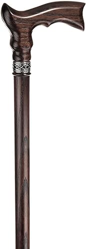 Miniatura 5 de Bastón ergonómico personalizado para hombres y mujeres, elegante bastón de madera de roble con grabado