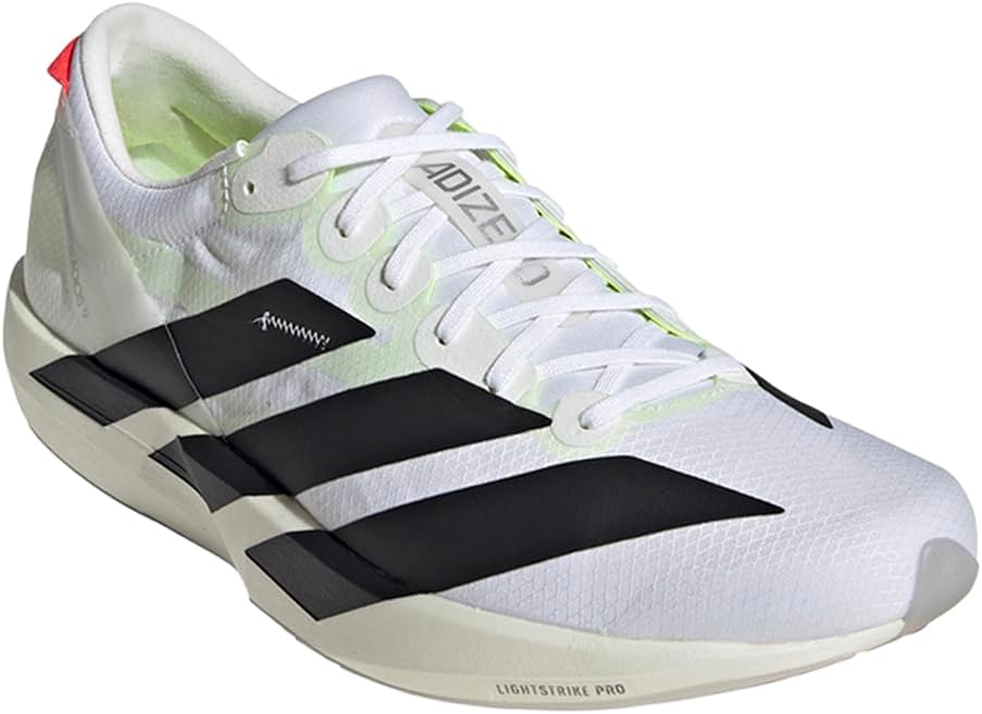 adidas Mens Adizero Adios 9 Running Sneakers Shoes - White