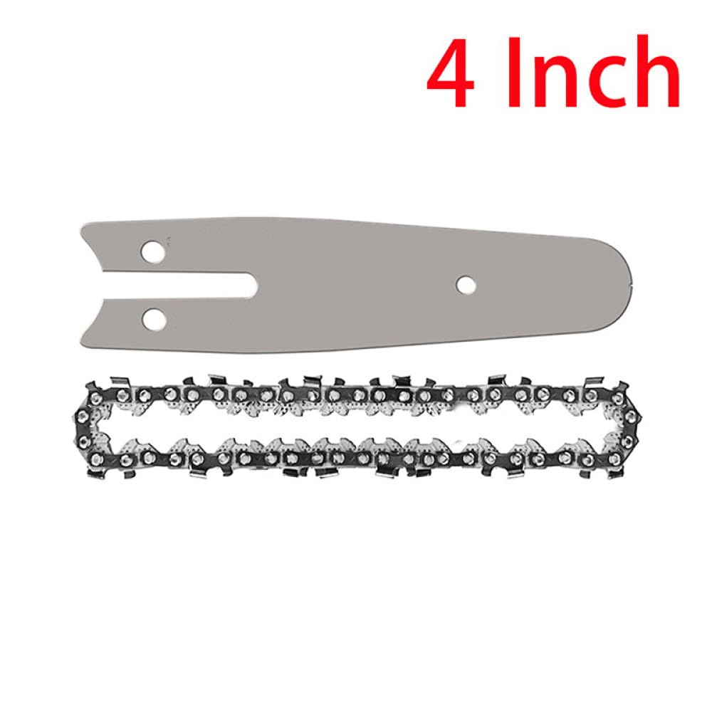 1/2/4PCS 4 pulgadas .043quot; Calibre 28 Eslabones impulsores 1/4" Guía de cadena de motosierra de paso Barra de cadena semi cincel Corte de madera para sierra eléctrica, 4 piezas