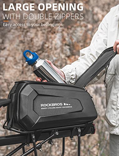 ROCKBROS Bike Rack Bags – 9LHard Shell Bicycle Rear Rack Bag