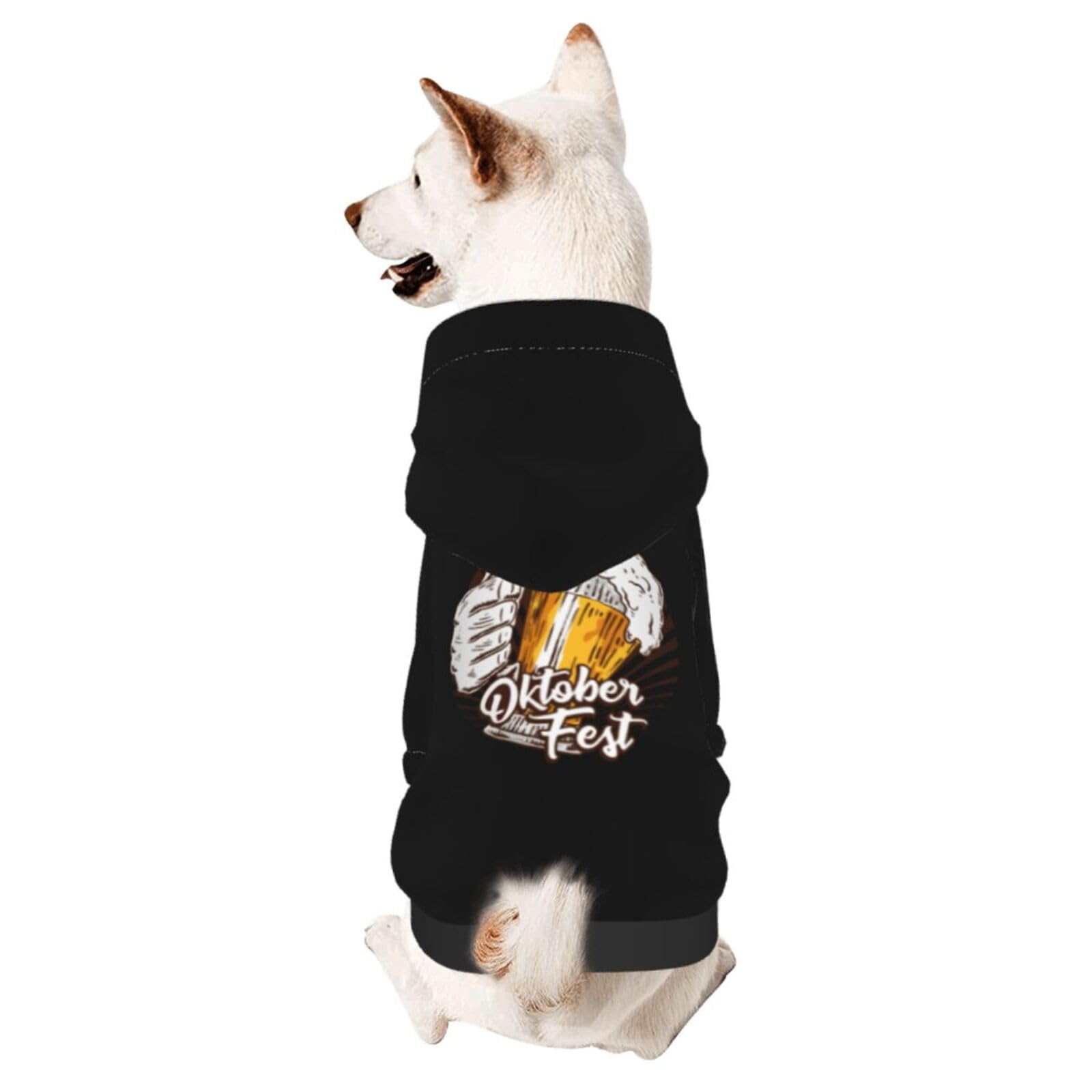 Hand Beer Oktober Fest Dog Sweater Winter Pet Dog Hoodie Sweatshirts Dog Clothes (X-Small)