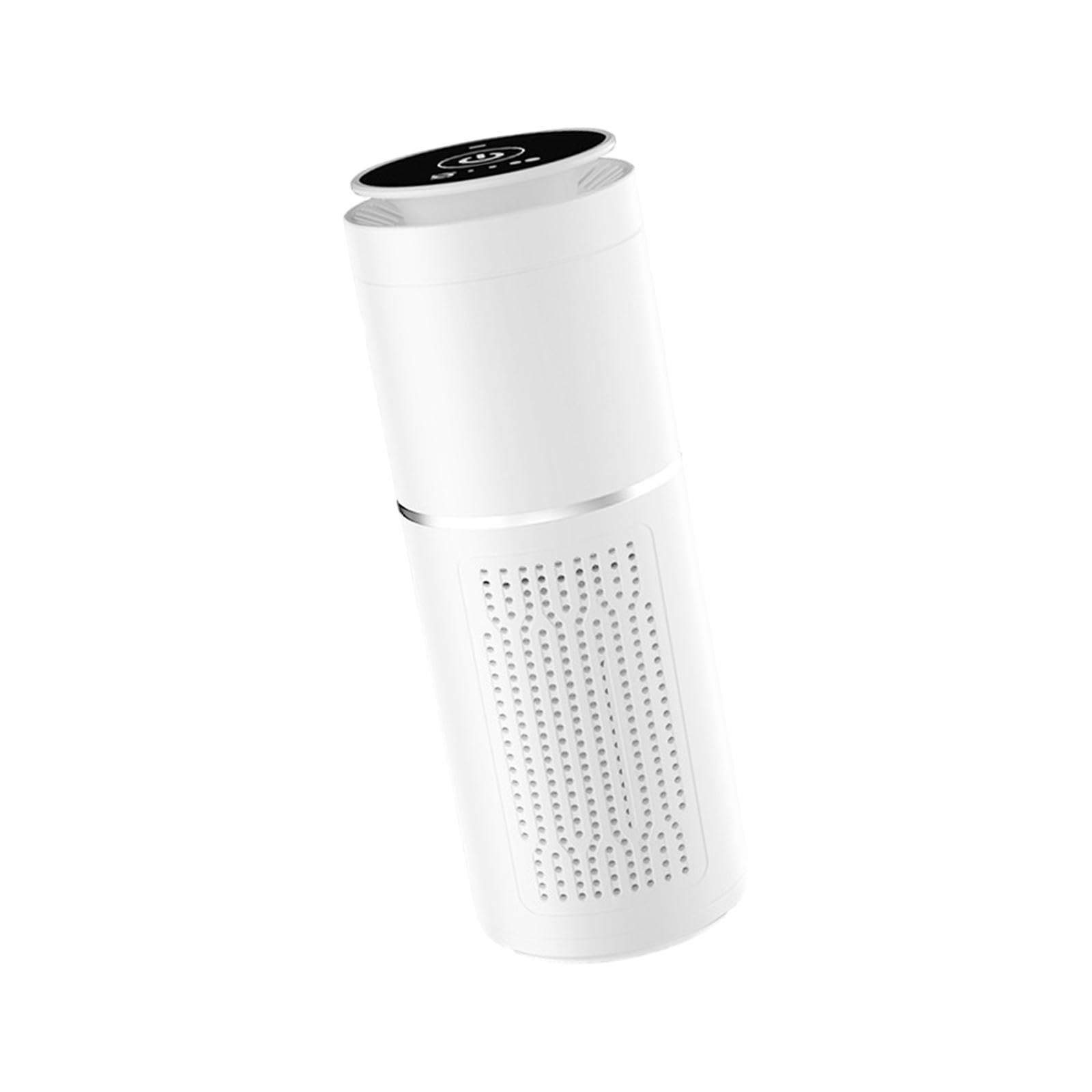Purificador de Aire silencioso para Coche, generador Iones Negativos, desodorizante para Oficina, Sala Estar, Uso multiescena, Escritorio(White)
