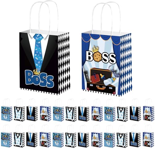 سياو في 24 عبوة من اكياس هدايا الحفلات بطابع بوس مع مقابض، ا...