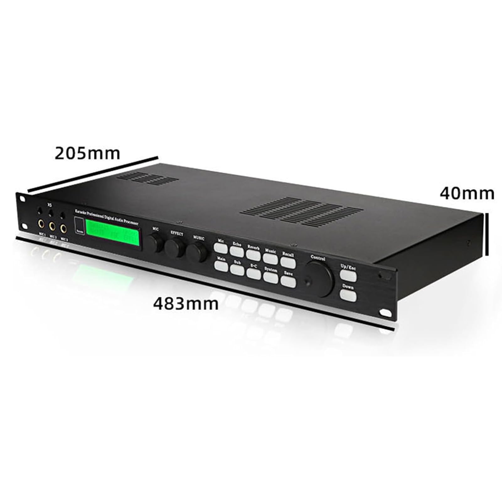 Procesador De Audio Digital De Karaoke X5, Pantalla HD, Reducción De Ruido Profesional, Efectos Digitales De Escenario, Se Puede Configurar a Través De Una Interfaz De PC para Evitar Aullidos