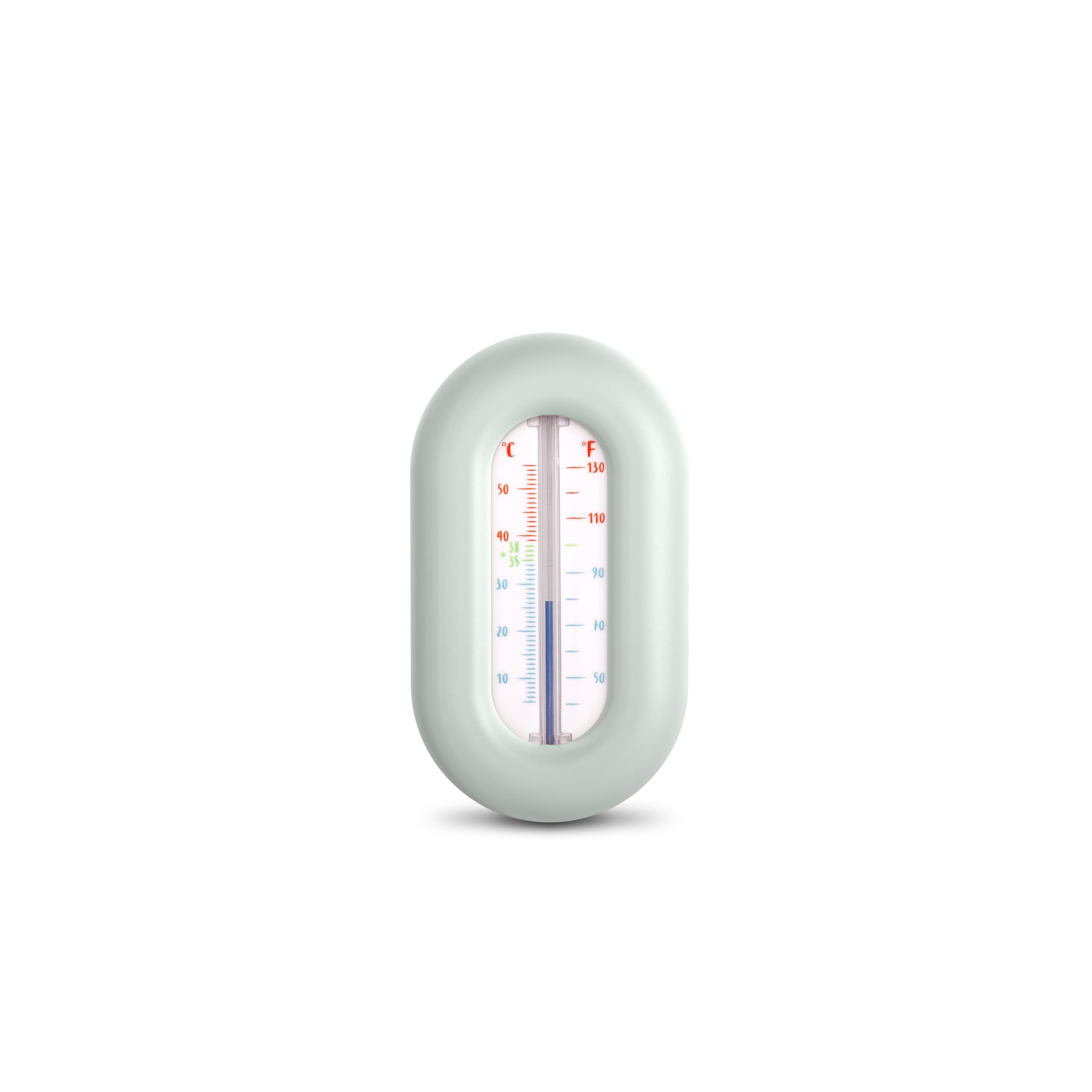 Suavinex, Termometro da Vasca per Neonati, per il Bagnetto, Senza Mercurio, Senza Batterie, Preciso, Resistente, Veloce e con Scala Cromatica, Gradi ºC e ºF, Galleggiante, +0M, Design Birdies, Verde