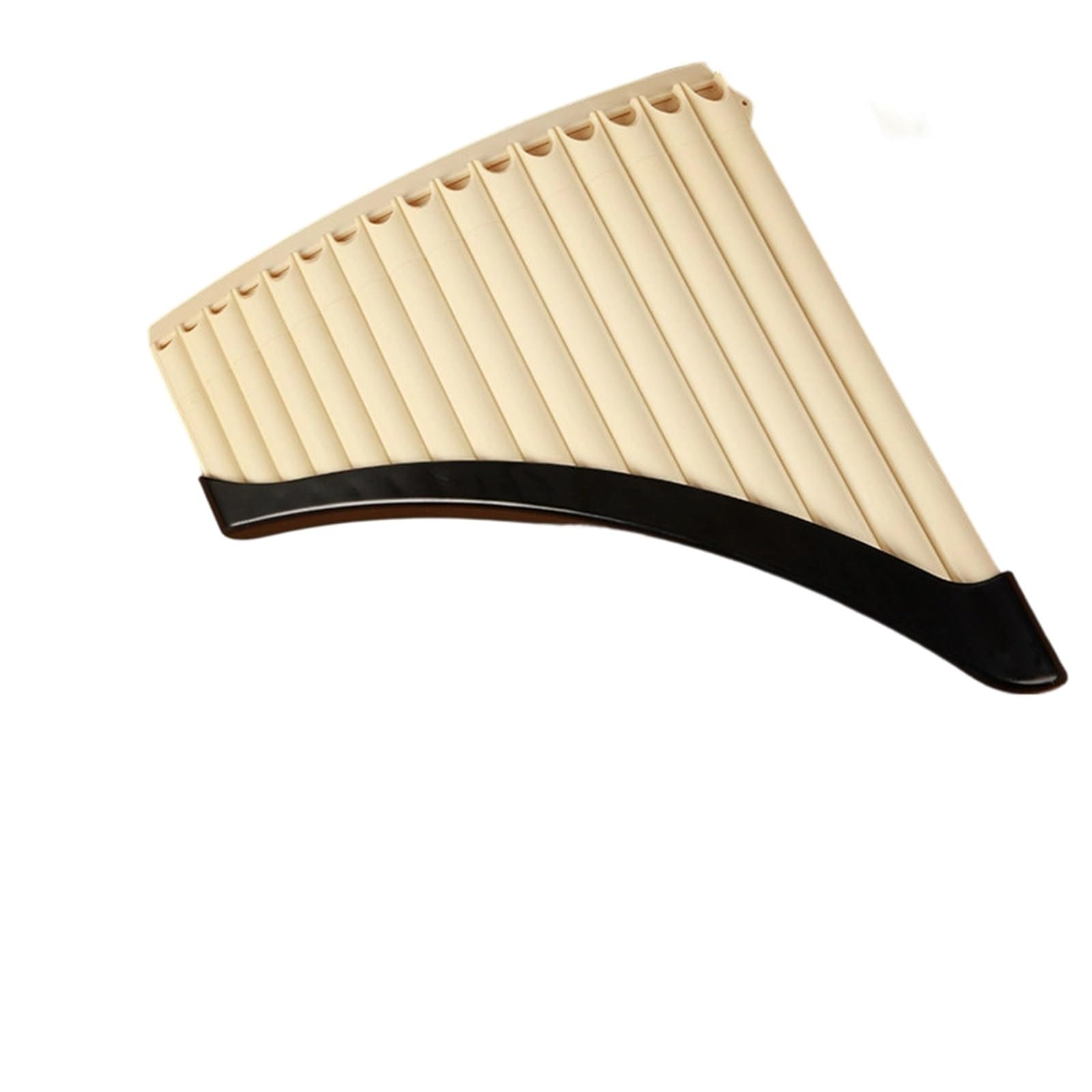 Panflöte Für Anfänger Gebogene Panflöte 16-Rohr 18-Rohr Professionelles Spiel Leicht Für Anfänger(16-inch curved tube off-white)