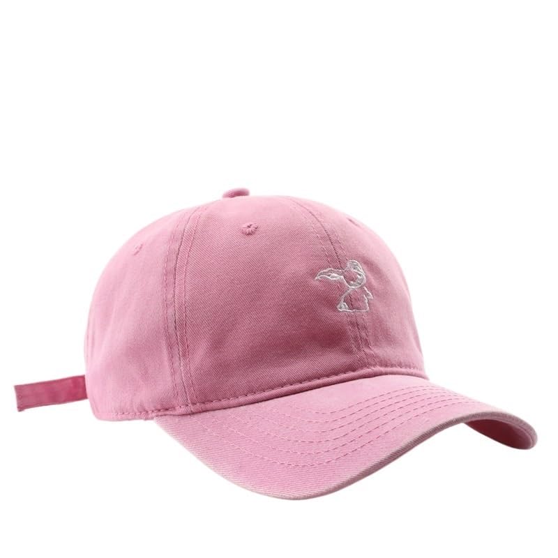 Sombreros de Lengua de Pato Lavados con Agua Caliente for Gorras de béisbol Unisex de Viaje al Aire Libre for Ciclismo protección Solar(Pink)