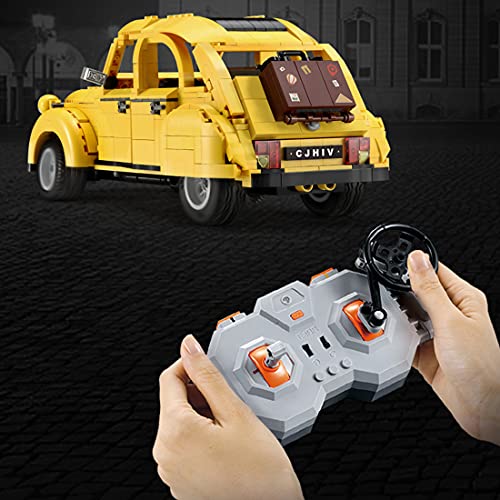 OWEN CADA Technik Auto für Citroen 2CV, 1:12 Bausteine Auto C61026W mit Fernbedienung & Motor, Classic Sports Car… – Bild 3