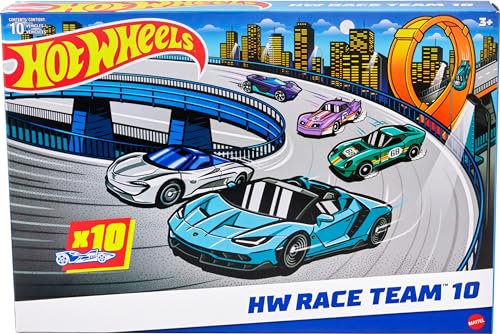 Image of Hot Wheels 10-Pack of Toy Race Cars (Styles May Vary)