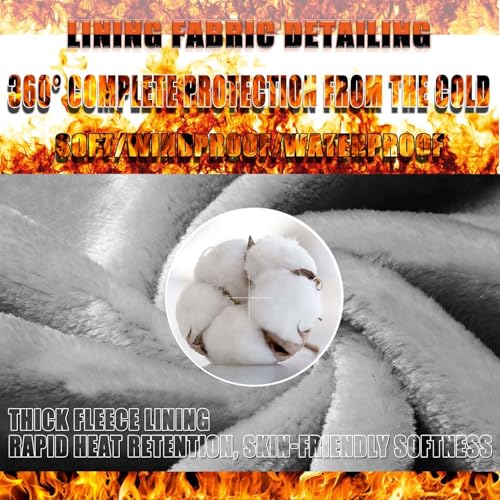 Norse Mythology Fleece Hoodies for Men Viking Tattoo Winter Thick Jackets Sherpa Lined Zip up Sweatshirt with Kanga Pocket3