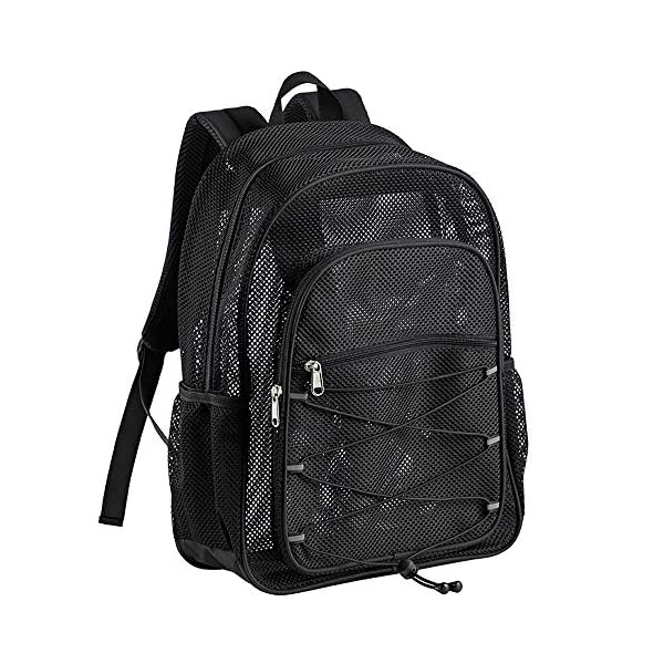 COVAX-Heavy-Duty-Mesh-Backpack-See-Through-College-Mesh-Backpack-Semi-transparent-Bookbag-with-Bungee-and-Comfort-Padded-Straps-for-Commuting-Swimming-Beach-Outdoor-Sports COVAX Heavy Duty Mesh Backpack, See Through College Mesh Backpack, Semi-transparent Bookbag with Bungee and Comfort Padded Straps for Commuting, Swimming, Beach, Outdoor Sports