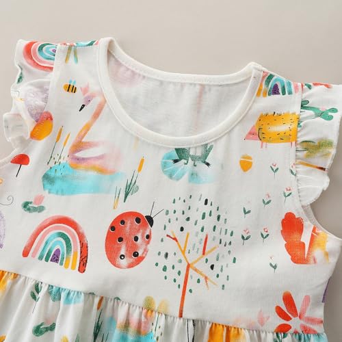 Toddler Girls Sleeveless Dress Cotton Summer Sundress Baby Casual Playwear A-Line Dresses 2-7 Years4
