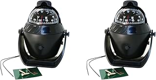 Sosoport Bússola Náutica Bússola Marítima Bússola De Veículo Bússola LED Bússola De Carro Suporte De Bússola De Montagem Automática Bússola Giratória De Carro Direção Apontando Guia Bola