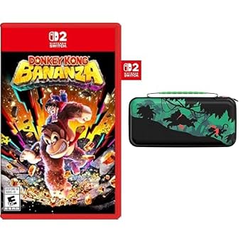 Donkey Kong Bananza + Turtle Beach PlayTrek Nintendo Switch Travel Case Bundle - Donkey Kong Black/Green Edition