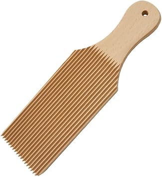 Gnocchi Board, Wooden Pasta Making Tool with Design for Gnocchi and Butter, 24 x 7 cm