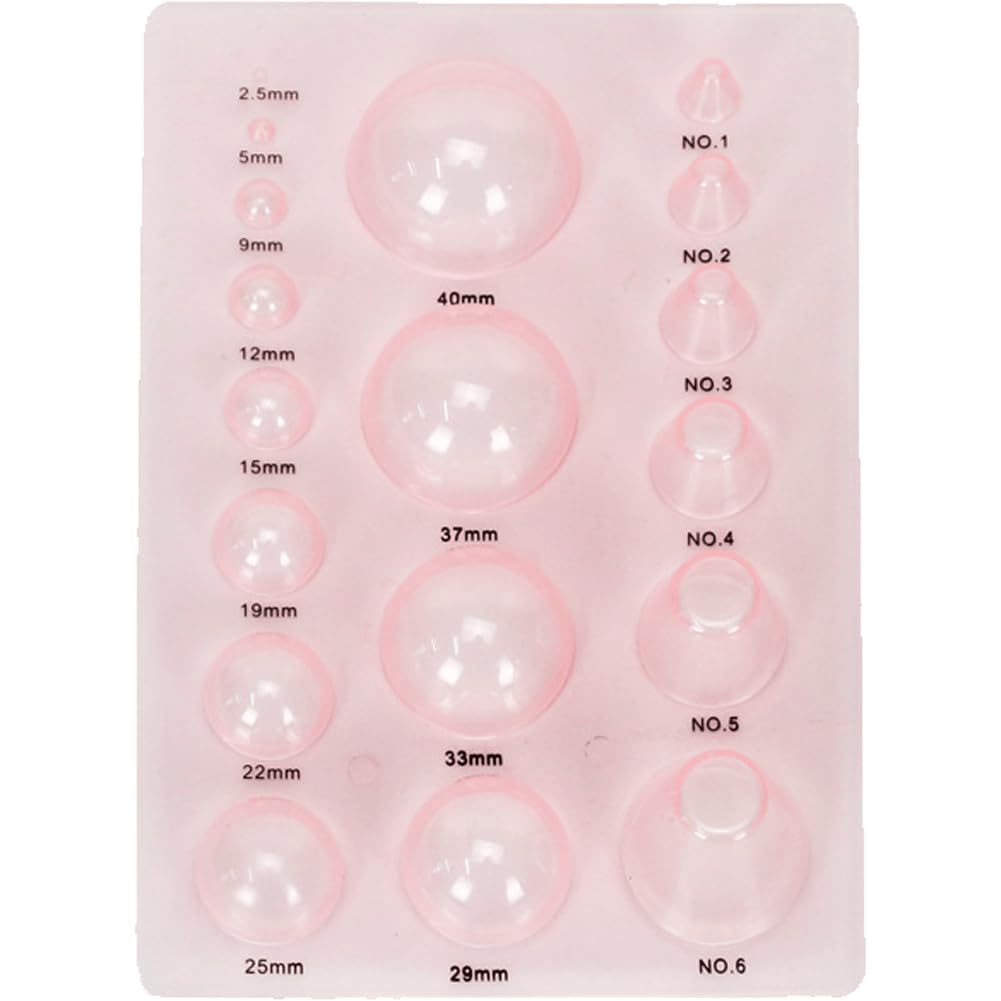 Ruluti 13x20cm Pink DIY Mini Plastic Paper Quilling Mould Half Ball Domes Domes Crafts Tool