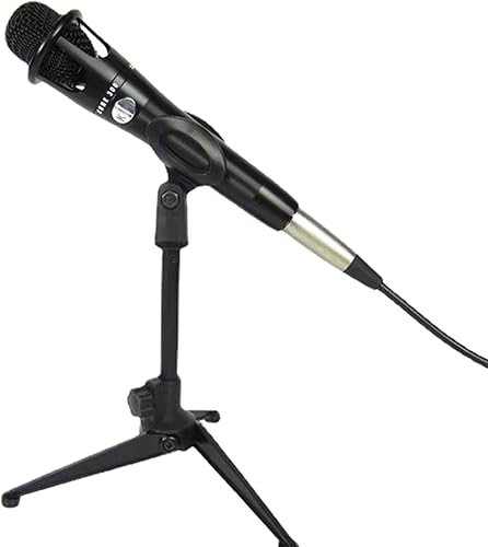 Miniatura 5 de Soporte de micrófono de escritorio ajustable para podcasting transmisión en vivo y soporte de trípode de micrófono compacto y ligero