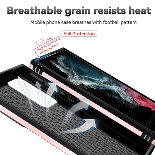 Capa de celular Compatível com a capa Samsung Galaxy S23 Ultra, capa protetora rígida rígida de corp