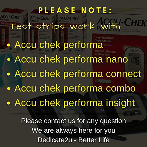 Roche Accu Chek Performa 50 Test Strips Bundle with DiaWipes Finger Diabetes Care Long Expiration Dates Accuchek Acurate Blood Sugar Level - Thumbnail 3